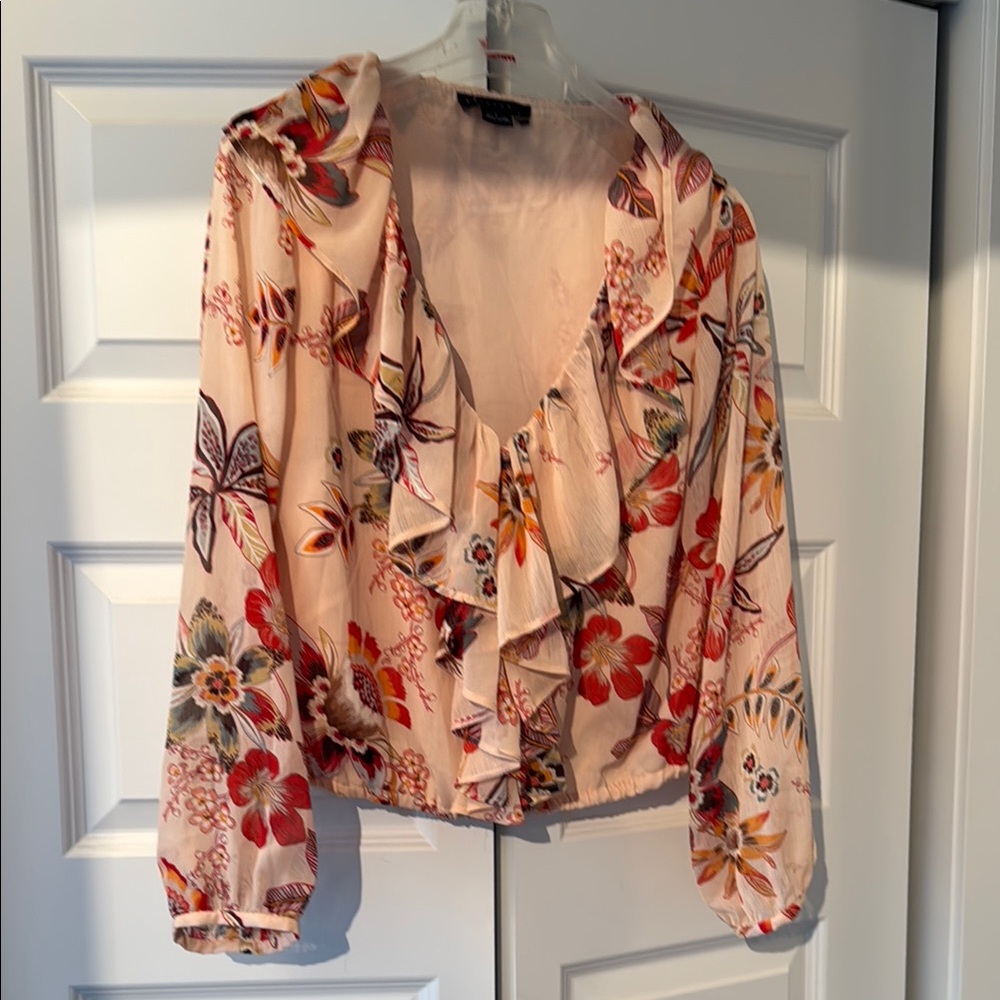 Sanctuary Floral Ruffle Blouse